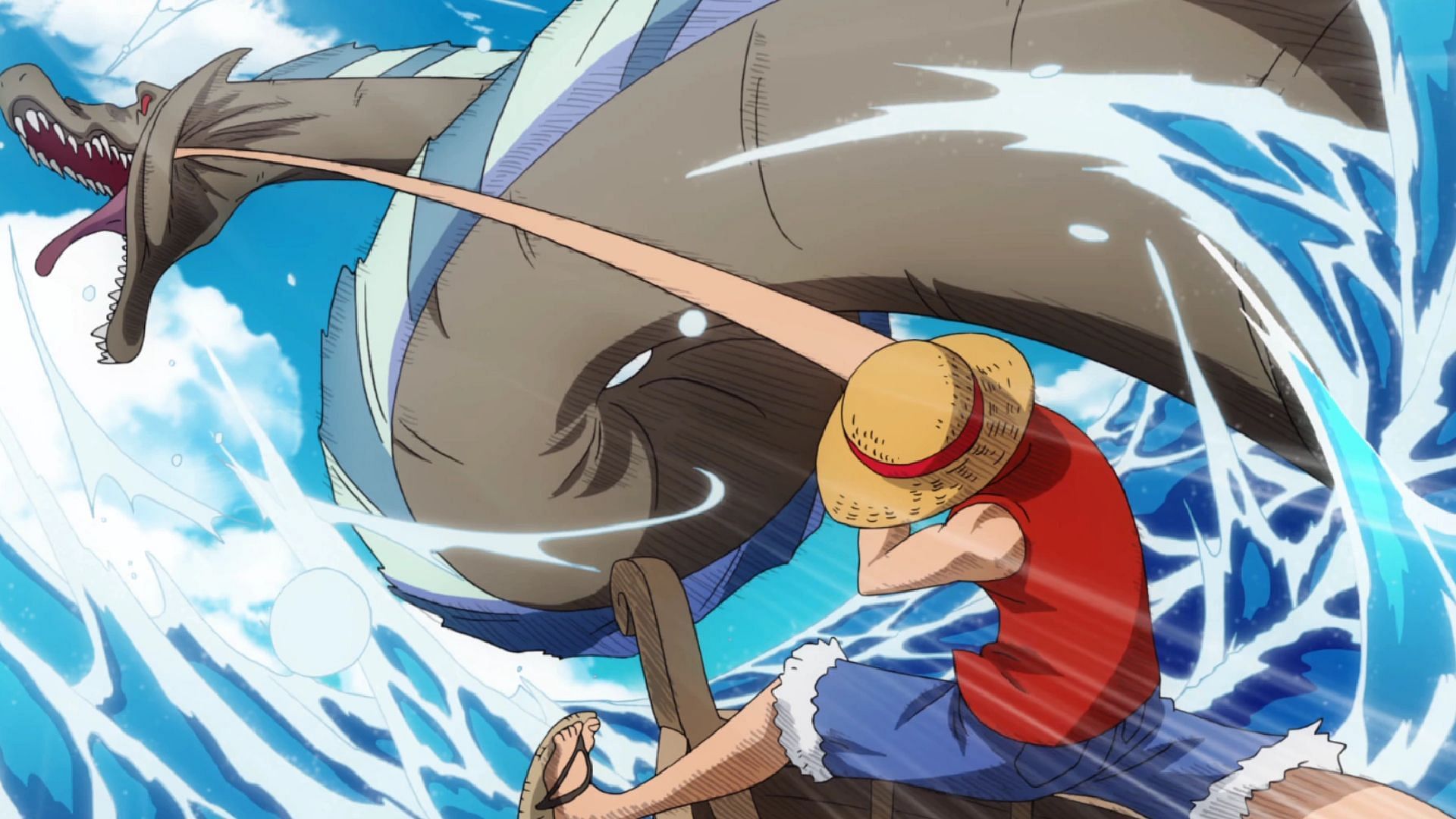 Luddy uses Gum Gum Pistol (Image via Toei Animation)